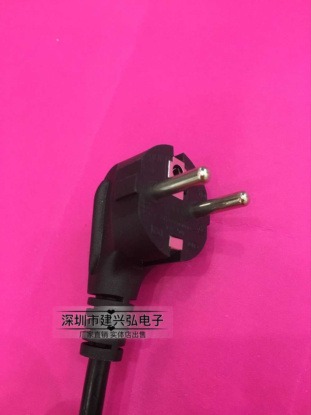 Eurogauge European Label power cord 3x0 75 full copper wire core three-plug bare wire tail computer single head line 1 5 m