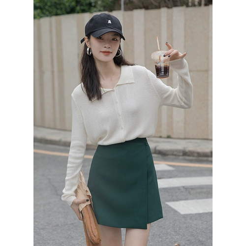 Белый лонгслив, свитер, кардиган, весенняя тонкая сексуальная куртка, оверсайз