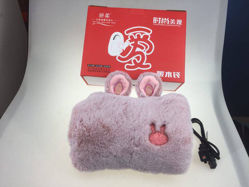 Yanrou water bag Rechargeable explosion-proof water injection warm electric hand warm treasure Plush warm water bag to cover the stomach cute explosion-proof