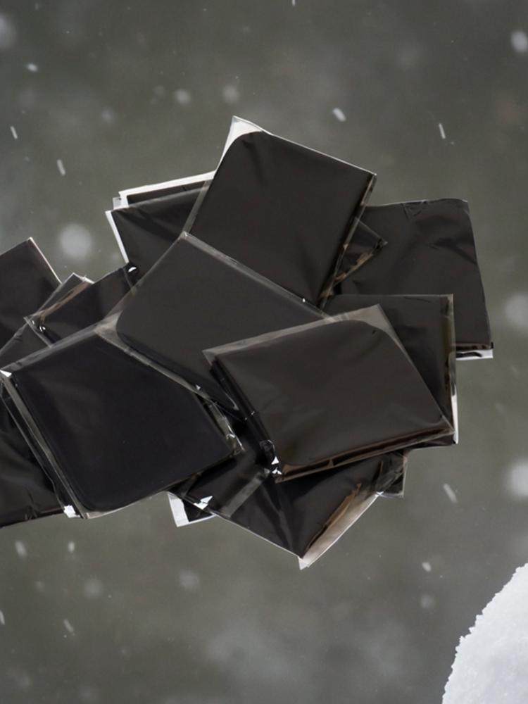 Black Suede Individually Packaged Glasses Cloth, High-End Ultra-Fine Deerskin Mobile Phone Screen Wiping Cloth, Can Be Embossed with Logo