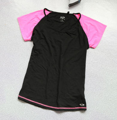 Non-returnable and non-exchangeable, free shipping for orders over a certain amount. Running, sports, fitness, yoga, cotton short-sleeved, super elastic, large-sized round-neck, loose, color-blocking T-shirt