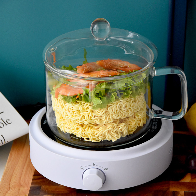 Red glass bubble bowl microwave breakfast bowl large glass stew bowl bowl fruit and vegetable salad bowl bowl