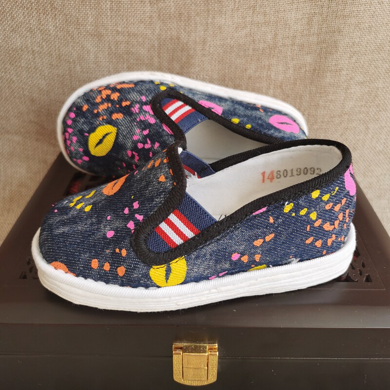 Old Beijing cotton cloth Thousand Floors Bottom Shoes Soft Base Fall Big Code Children Pure Handmade Cloth Shoes Baby Boy Shoes-Taobao