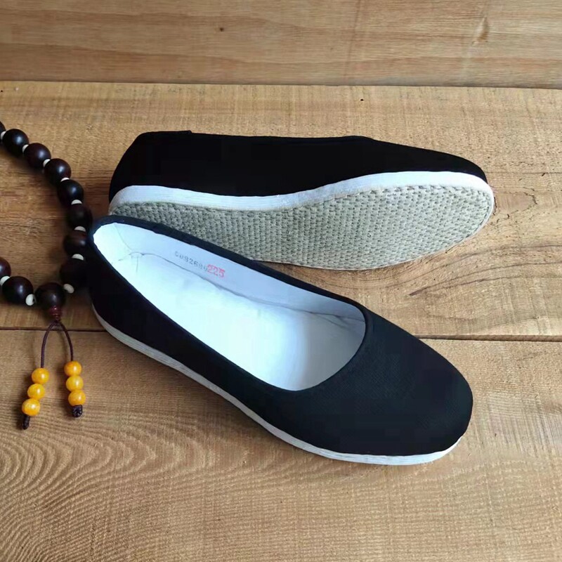 Casual Flat Bottom Single Shoes Spring Tai Chi Old Beijing Cloth Shoes Comfort Breathable Woman handmade Thousand Floor Cloth Shoes-Taobao