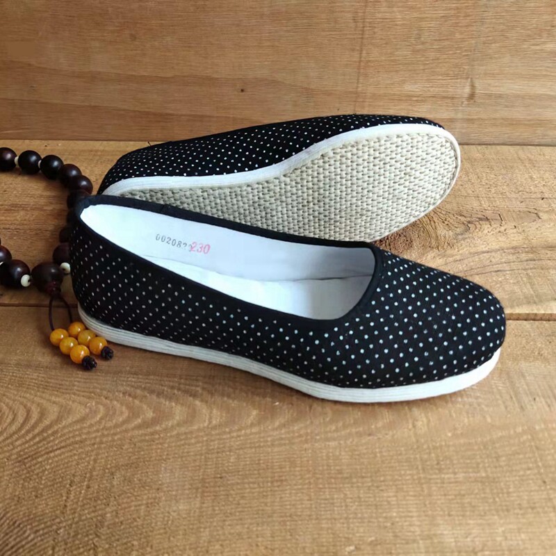 Old Beijing Spring Casual Shoes Zi Tai Chi Comfort Casual Flat Bottom Shoes Cotton Cloth Thousands Of Floors Pure Handmade Women's Cloth Shoes-Taobao