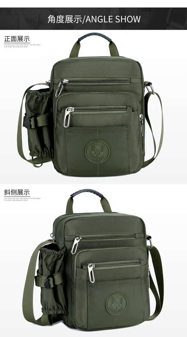 Jin Paidi nam mới túi nylon túi vải vai túi Messenger túi nước túi bình thường nam nữ nhiều lớp nhỏ - Túi của con người túi xách nữ