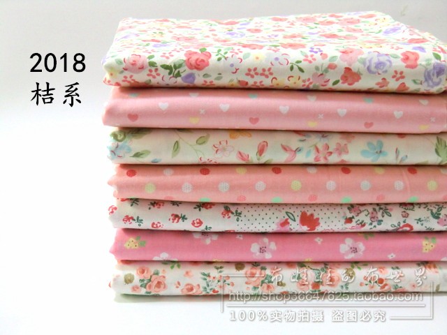 Cotton twill handmade DIY chắp vá vải trăm nhà vải 25 * 25CM vải búp bê quần áo vải hoa vải đầu vải thô