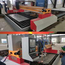 Foreign trade gantry flame plasma cutting machine export gantry plasma flame double gun metal thick plate cutting machine