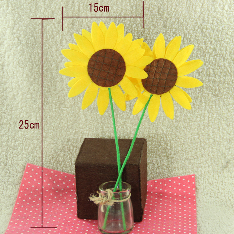 Cut-free unwoven cloth Artisanal Cloth Art DIY Material Package Creative Home sunflower Sunflower Sunflower Flowers Fake Flowers