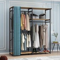 Hanghanger Floor Sleeping Indoor Home Minimalist Double open wardrobe Multi-functional containing cloakroom shelf