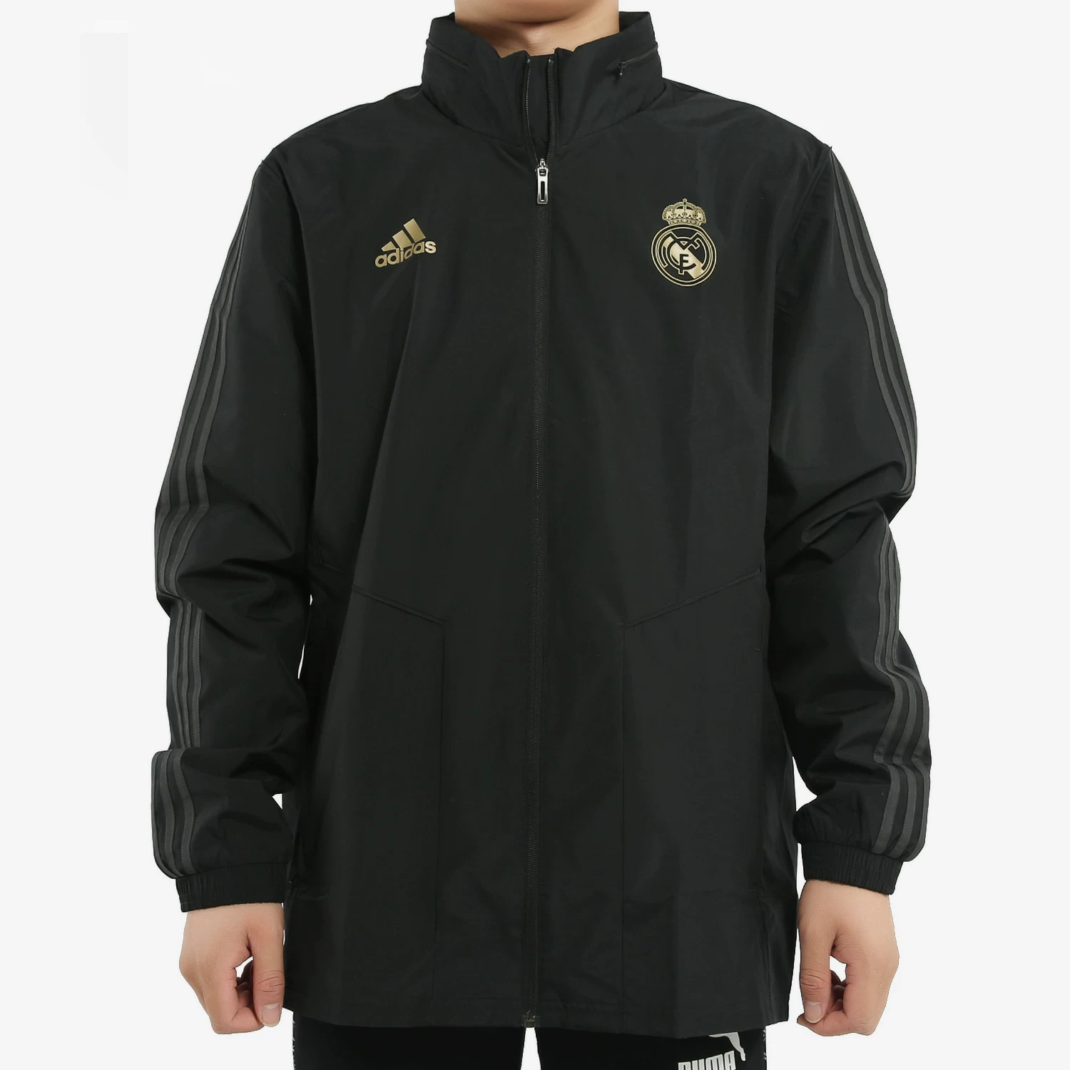 Футболка Adidas/Adidas Genuine REAL AW JKT повседневная футбольная Real Madrid тканевая куртка DX7855
