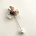 Phiên bản Hàn Quốc của rhinestone ngọc trai giả vỏ hoa tua rua trâm cài khí chất hoang dã áo pin cao cấp