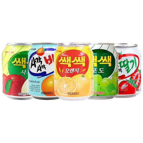 Корейские напитки Оригинальный импортный напиток Lotte Небольшой бутылка Слушание виноградного сока клубничное сок фруктовый вкусный напиток