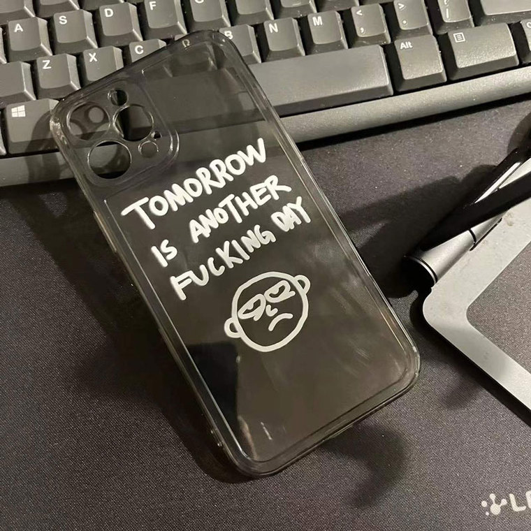 Grumpy Stick Figure Minimalist iPhone Cute Transparent iPhone Case for iPhone 12 - 17 - view 7