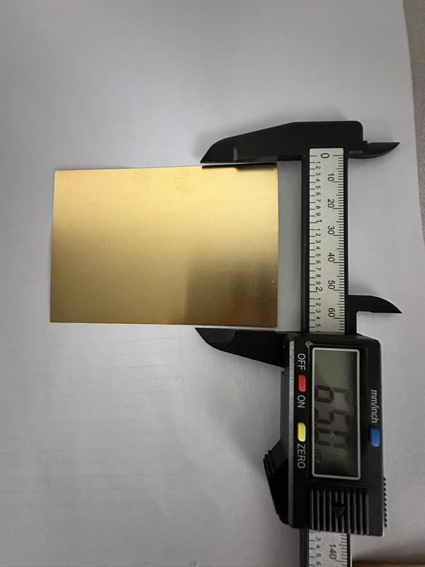 Gold-Plated Brass Sheet, Brass Sheet with Gold Coating, Brass Sheet Surface Plated with Real Gold, Good Electrical Conductivity, Resistant to Discoloration