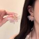 JU ງາມ! JU ເປັນອະເນກປະສົງ! ຕຸ້ມຫູດອກກຸຫລາບທະເລຊາຍ earrings S925 ເຂັມເງິນ