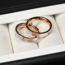 Natural Shell Ring fashion ins personality color gold middle finger tail ring Fashion rose gold index finger simple ring