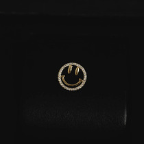 Simple smiling face personality pin buckle anti-light neckline brooch Joker clothes fixed decorative buckle shirt cardigan