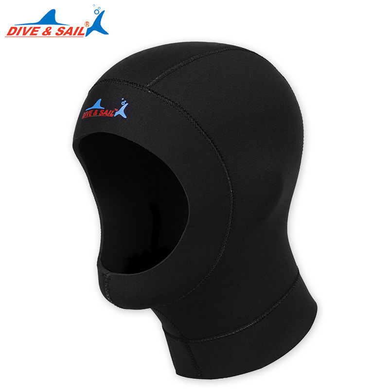 Adult 1MM diving cap head cover snorkeling surf insulation sunscreen 3MM warm shoulder diving head cover winter swimming equipment