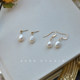 Baroque irregular shaped natural freshwater large pearl earrings asymmetric fashion personalized earrings retro temperament