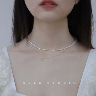 Xiaomi Natural Freshwater Pearl Necklace, Ultra-Fine Vintage Clavicle Chain, Youthful Style, Fashionable/14K Gold-Plated