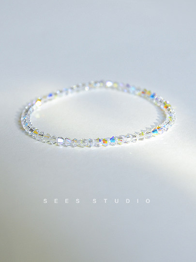 Blingbling flash ~ original imported crystal bracelet for women, light luxury texture, simple niche design, extremely thin bracelet