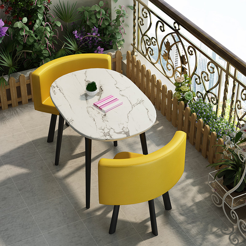 Wood Table Balcony Small Table And Chairs Mesh Red Mini Modern Minimalist Home One Table Two Chairs Combine Three Sets Casual Tea Table