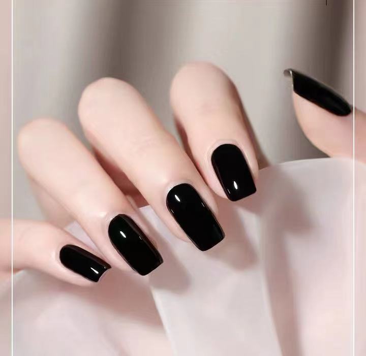 (Single bottle) Fei teacher nail fine French nail glue transparent black and white pure black optional