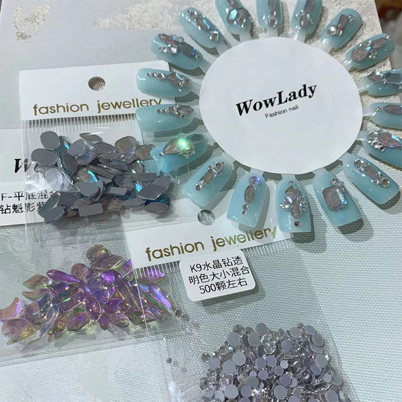 Teacher Yufei recommends WOWLADY's new nail jewelry k9 crystal drill net red popular nail stickers nail drill