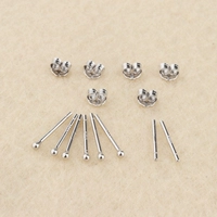 6 маленьких бобов+2 ушей с 6 серебряными блокировщиками