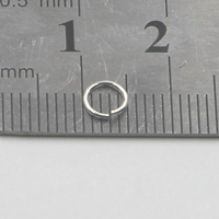 Раскрытие стерлингового серебра кольцо диаметром 0,6 мм диаметром 5 мм