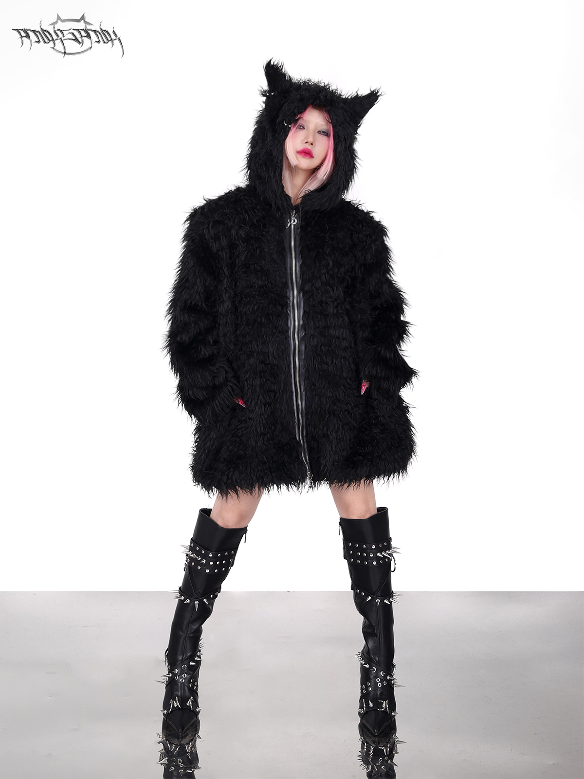 ★2025SS新作★CLUT STUDIO★Cat Eco Fur Jacket MUSINSA | CLUT STUDIO Cat Ear Fur Jacket - Black