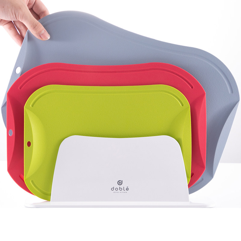 South Korea Imports Doble Hyperbacteria Mildew Soft Cutting Board Home Baby Deputy Food Chopping Block Fruit Rectangular TPU
