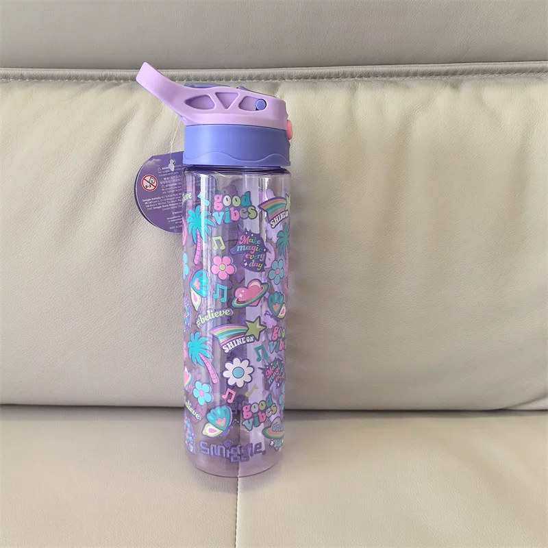 Children's straw with glass for students, handheld teapot, tea cup