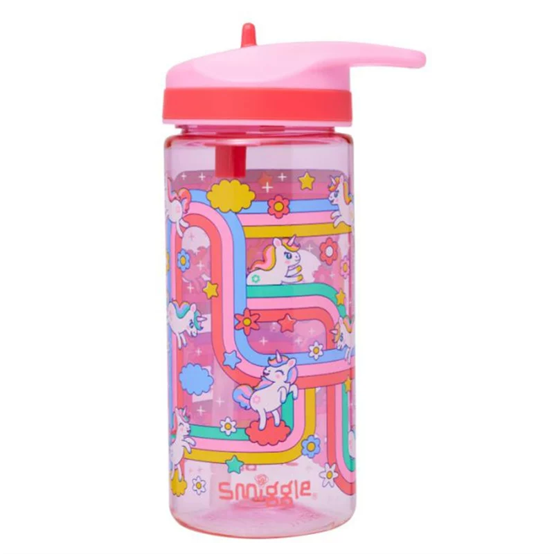 Children's straw with glass for students, handheld teapot, tea cup