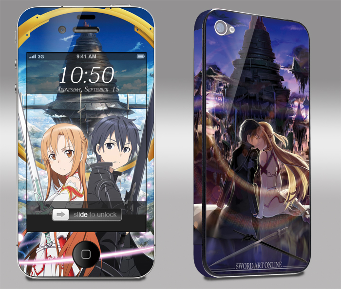 Apple iPhone4 4S 5 5S Sticker Pain Machine Film Sword Art Online Asuna Anime Mobile Cartoon