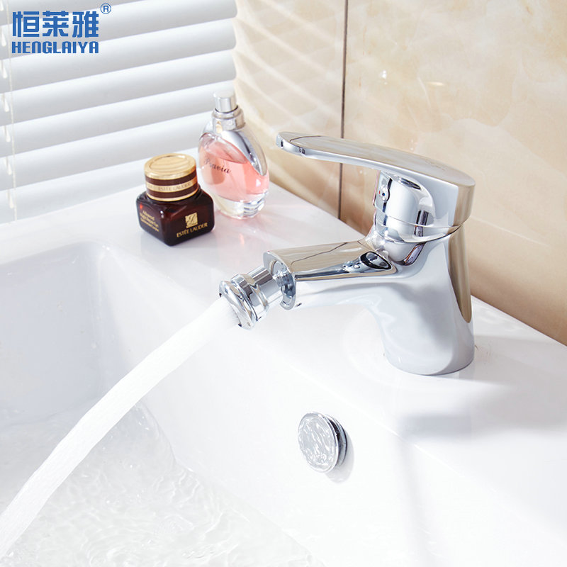 Heng Laiya all-copper body bidet faucet can rotate hot and cold water faucet bidet basin faucet bidet faucet