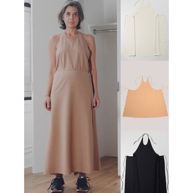 Baserange Free-Flowing Apron Dress Series Portugal Common Place Silk-Made Baserange Free-Flowing Apron Dress Series Portugal Common Place Silk-Made