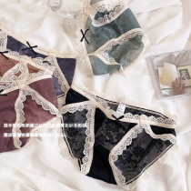 French transparent lace sexy no trace low waist briefs comfortable breathable hot fairy buttock underwear bottom pants