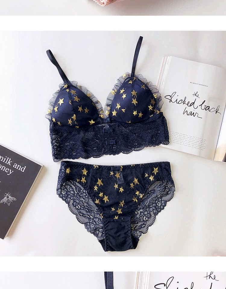 Sexy cup tam giác bralette không có vòng thép mềm cup không lồi ngọt ngào ngôi sao gợi cảm bra bra phù hợp với đồ lót nữ do lot