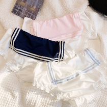 Day Department JK Wind Beauty Girl Lori Navy Milk Milk Wire Low Waist Triangle Pants Butterfly Knot Cute Underpants Teen Girl