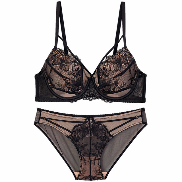 ແຟຣນສ sexy lace contrasting ສີບາງໆ ແຫວນເຫຼັກອ່ອນເຕົ້ານົມຂ້າງ ເຕົ້ານົມໃຫຍ່ສະແດງໃຫ້ເຫັນຊຸດຊັ້ນໃນຂະຫນາດນ້ອຍ bra