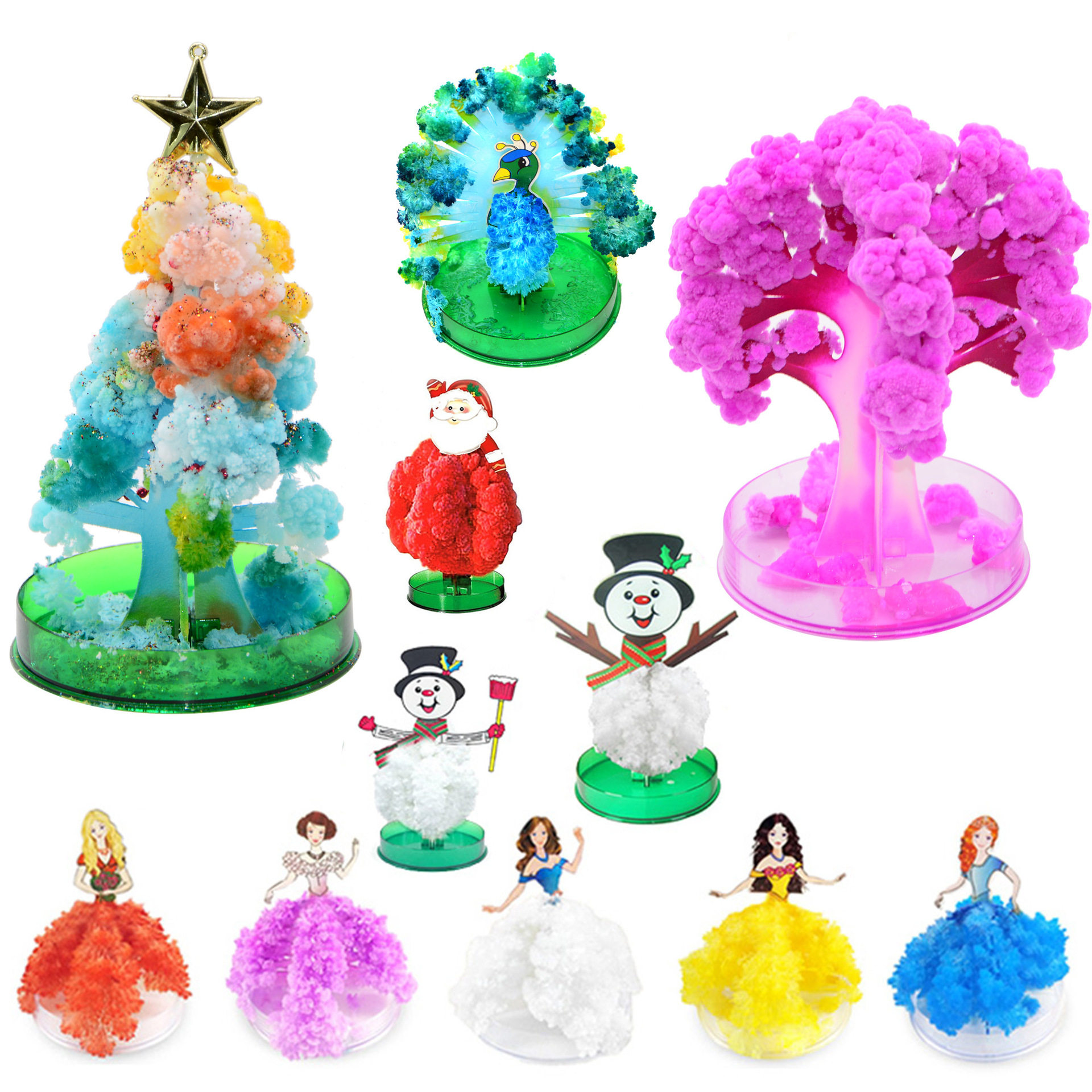 Magical magic Christmas tree paper tree blossom creative desktop decompression gift toy science laboratory handmade