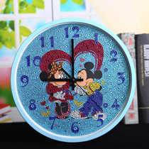  zuanshihua wall clock diamond Childrens room diamond painting Bedroom living room Cute size full diamond boy girl clock