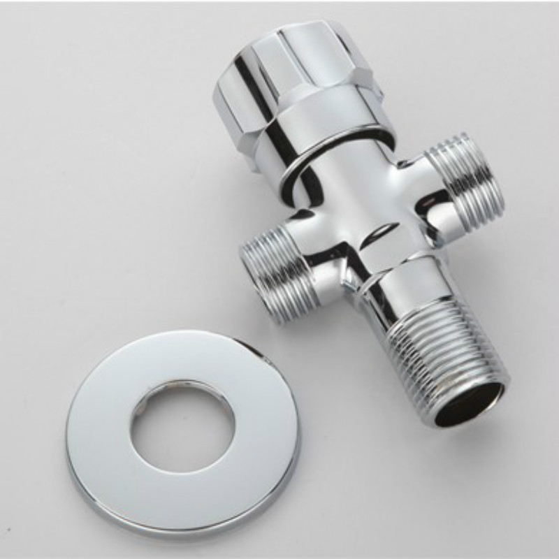 One-in-two-out double-use triangular valve toilet washing machine water distributor 10% two-way water stop valve tee water inlet valve