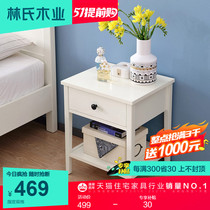 Lins wood industry Nordic minimalist bed head cabinet Bedroom Mini white small cabinet bedside accommodating lockers DW1B