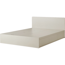 Lins Home Furnishing 1 2-meter tatami bed wardrobe integrated small apartment bedroom storage storage cabinet Lins Wood Industry