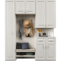 Lins home entry into the family The modern light and luxurious Euro style in the door clothes and hat rack shoes cabinet on the wall full house custom-made