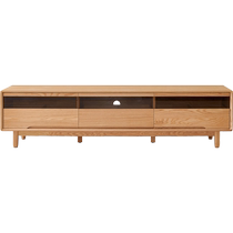 Lins Home Oak Solid Wood TV cabinet contains locker in one - room living room 2024 new cabinet Lins Wood Industry