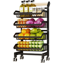 Lins Home Kitchen Multi-Function Shelf Vegetable Floor Storage Cart Corner Rack Lins Wood Industry LS761